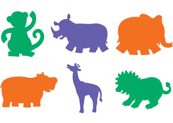 Stencils Jungle Animal Set 6
