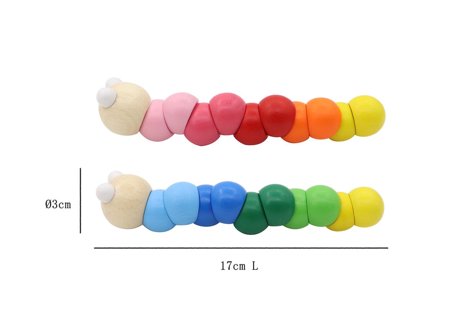 Calm & Breezy Wood Wiggly Worm Rainbow