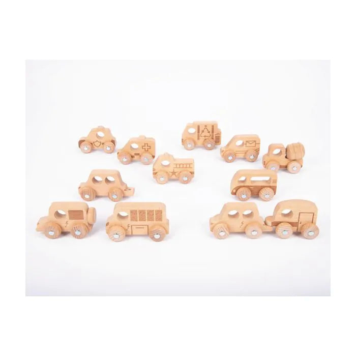 Tickit Natural Wooden Vehicles Set