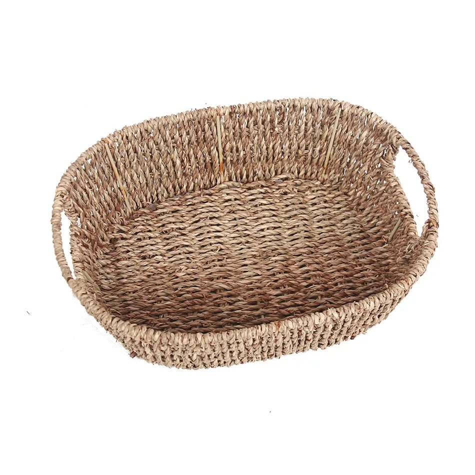 Masterworks Large Oval Seagrass Tray Natural