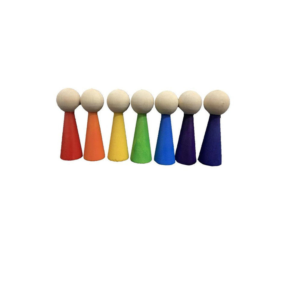 Papoose Rainbow Sumo People 7pc