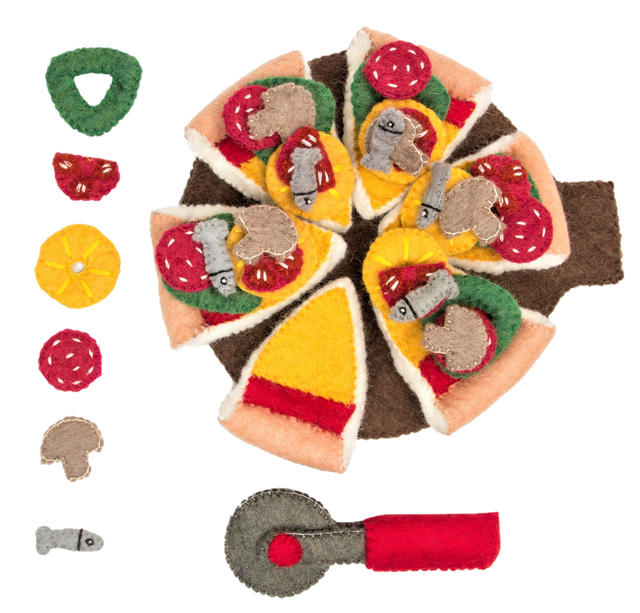 Papoose Felt Food Pizza With Cutter