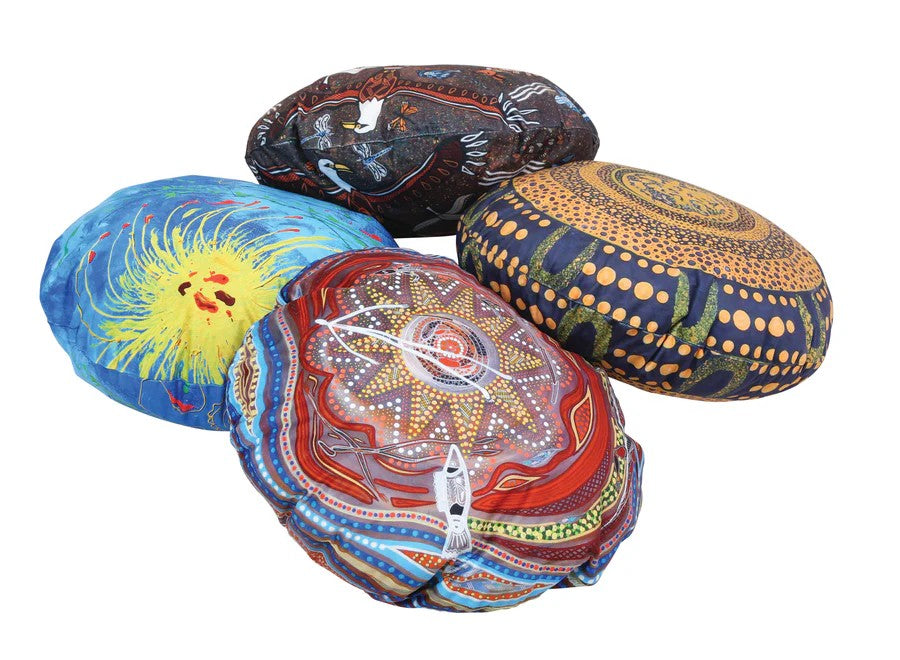 Aboriginal Round Cushions 60cm Set of 4