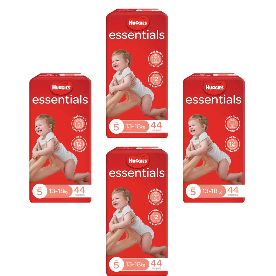 Huggies Essentials Nappies Size 5 Walker (15-18kg) 176pk
