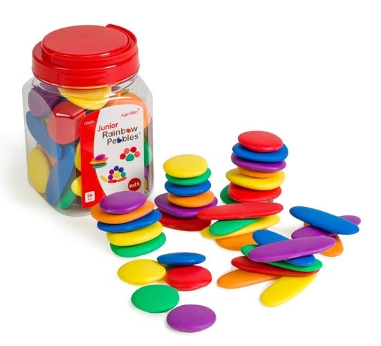EDX Junior Rainbow Pebbles 36pc