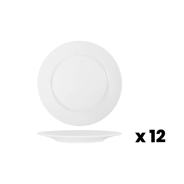 Superware Melamine Plate Raised Rim White 16.5cm 12pk
