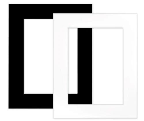 Pre-Cut Mounts Black & White 10pk - A3