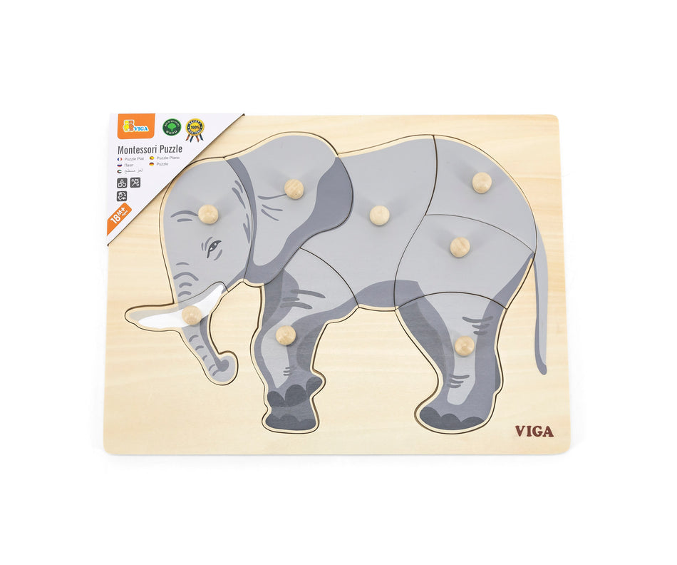 Viga Montessori Puzzle Elephant