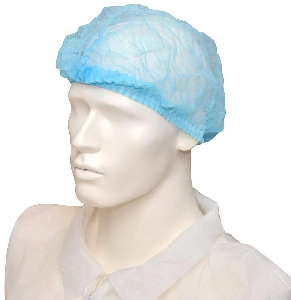 SC Non-Woven Crimped Blue Hairnets 1,000pk