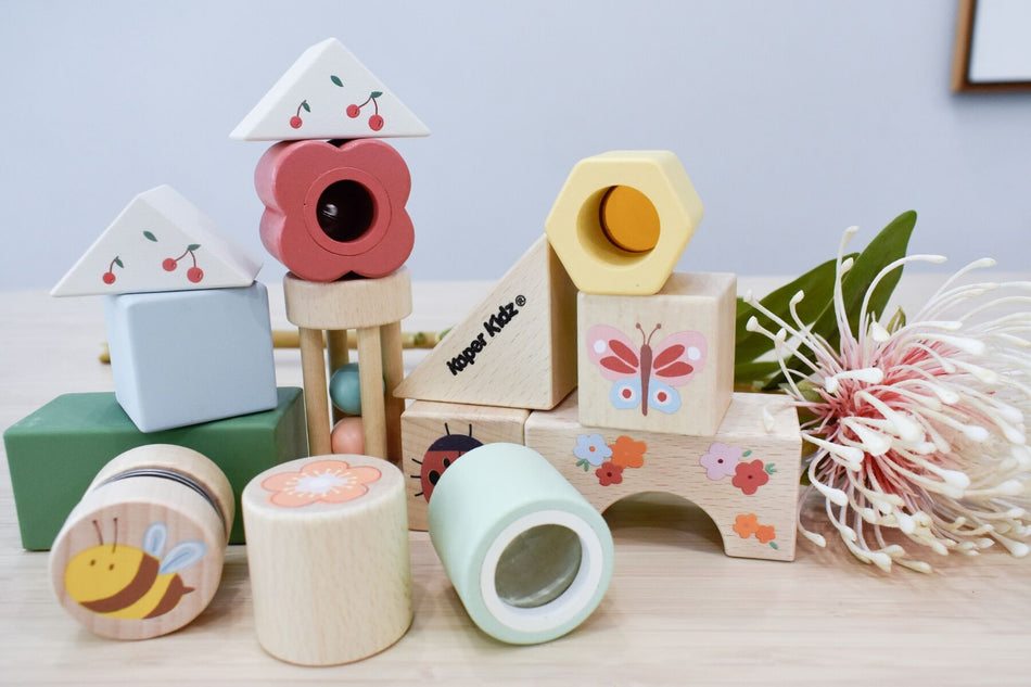 Kaper Kidz Wooden Spring Insect Activity Blocks