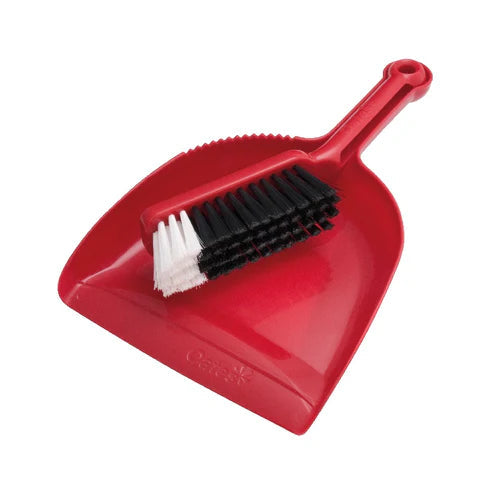 Oates Dustpan & Bannister Set - Red