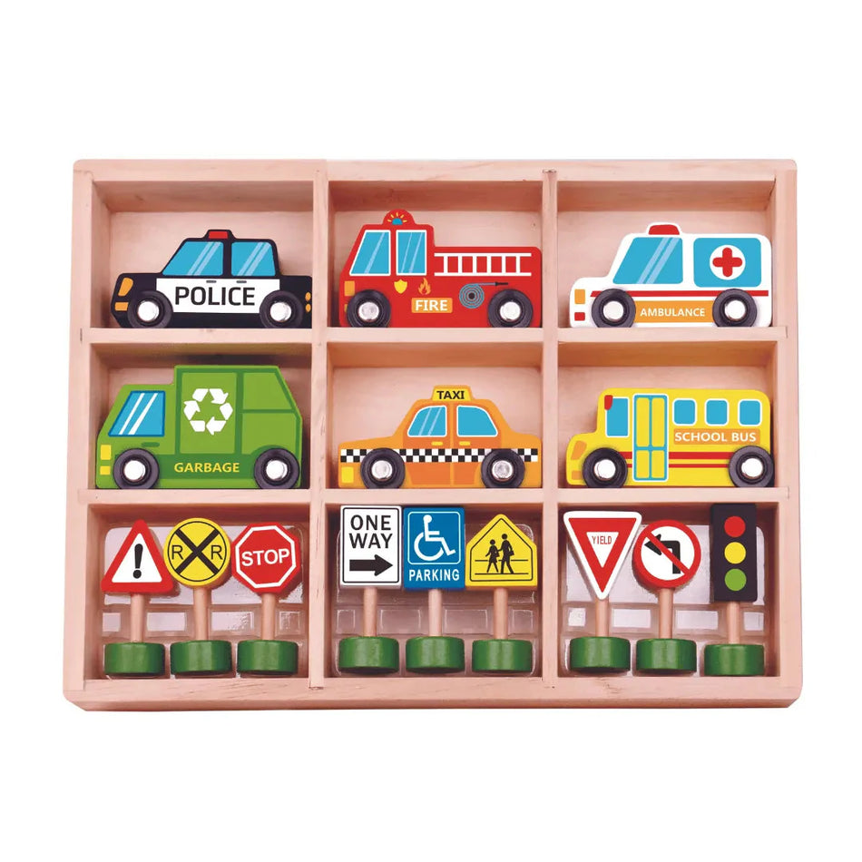 Tooky Toy Transportation Vehicles & Street Signs