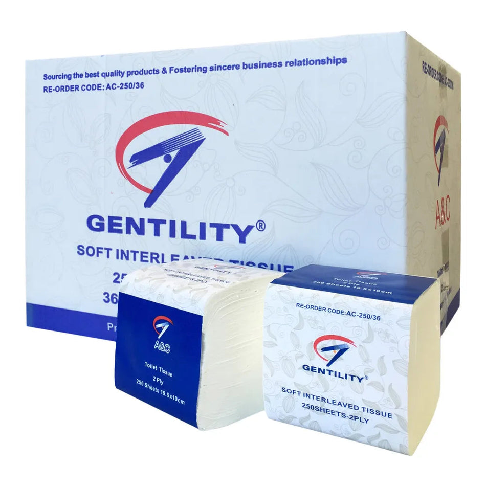 Toilet Paper Interfold 250/pack 36pks/carton