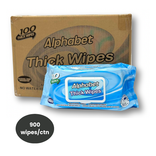 Alphabet Wipes 100 wipes/pack 9pks/carton