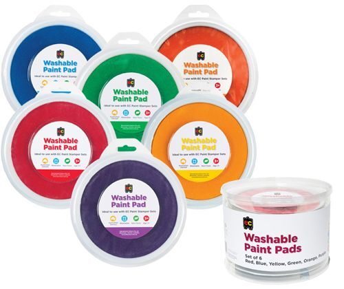 Washable Paint Stamper Pad 6's Assorted
