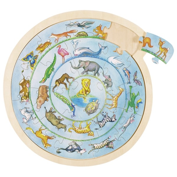 Goki Circular Puzzle Animals