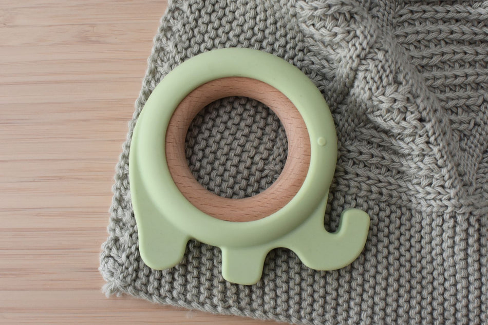 Koala Dream Animal Silicone Teether Green Elephant