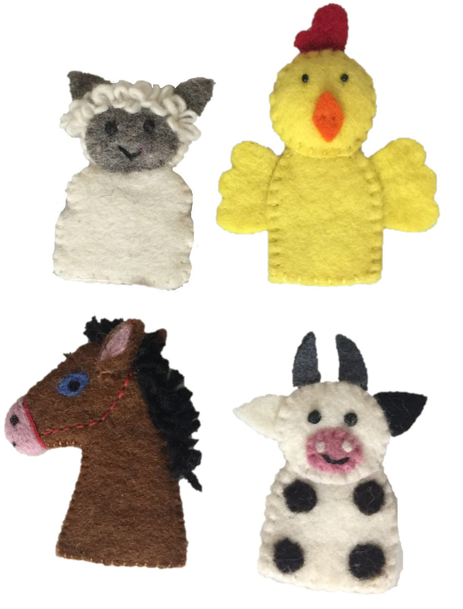 Papoose Farm Animal Finger Puppets 4pc
