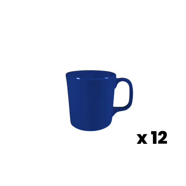Superware Melamine Tea/Coffee Cup - Blue 350ml 12pk
