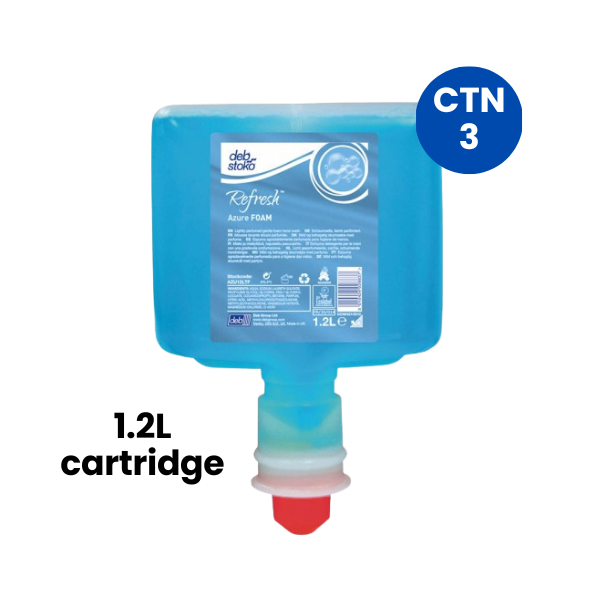 Deb Azure Foam Wash 1.2LT Cartridge x 3