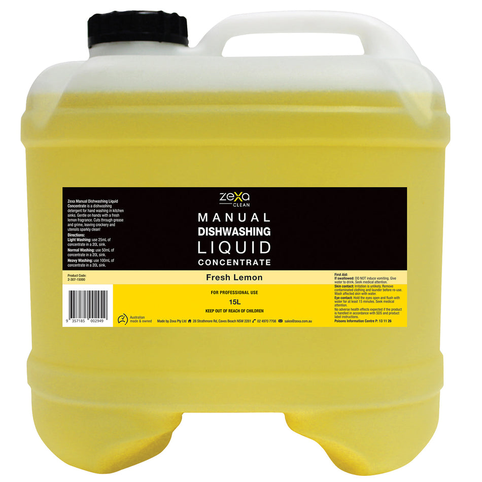Zexa Manual Dishwashing Liquid Fresh Lemon 15L