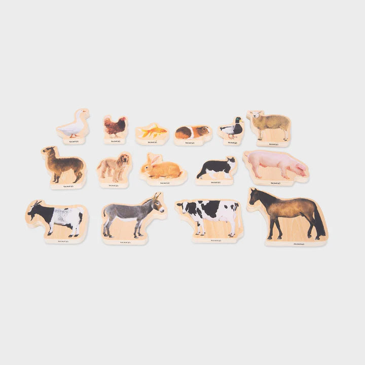 Tickit Wooden Domestic Animal Blocks