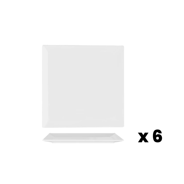 Superware Melamine Plate Square White 300x300mm 6pk