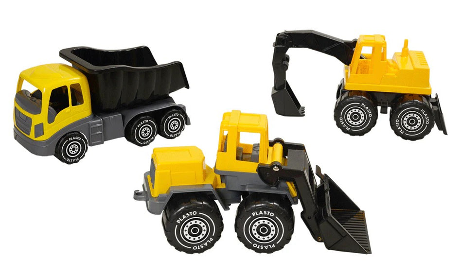 Plasto Yellow Construction Set, Large (3 Pack)