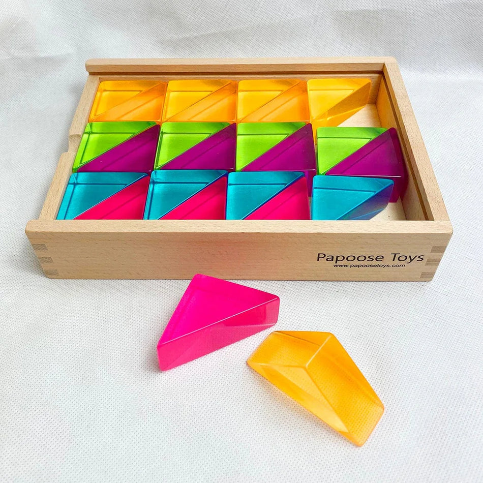 Papoose Lucite Large Triangles 24pc