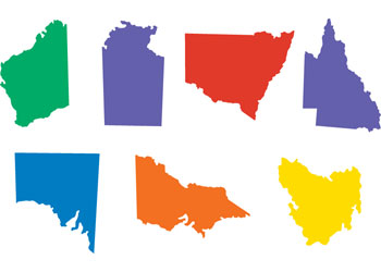 Stencils Australia Maps Set 8