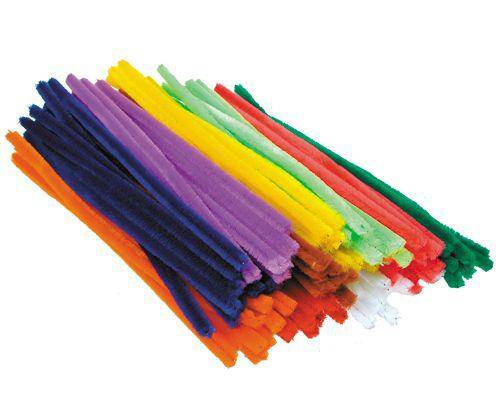 Chenille Stems Giant Coloured 30cm 100pk