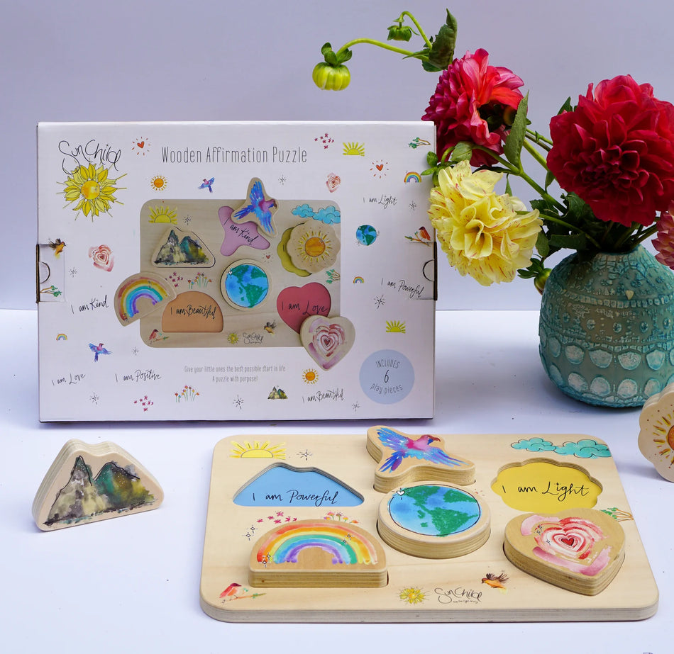 SunChild Affirmation Wooden Puzzle