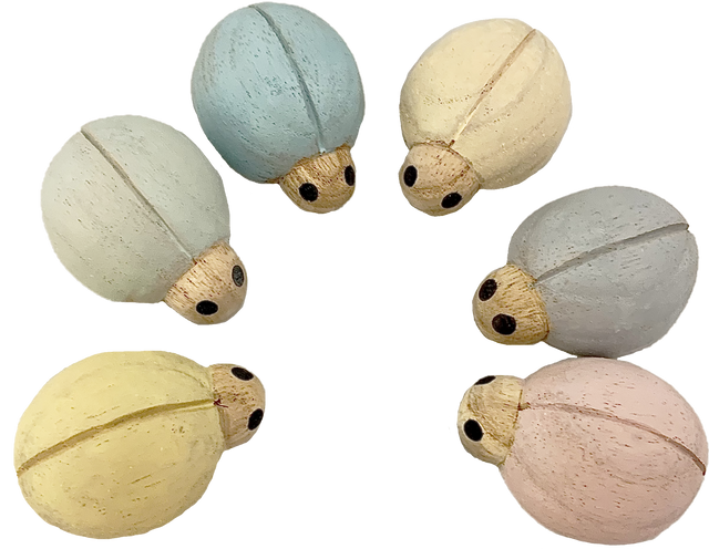 Papoose Pastel Ladybirds 6pc