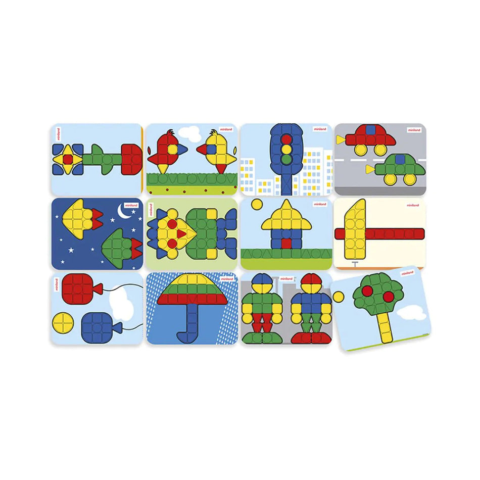 Miniland Superpegs Patterns Sheets Primary 12pk