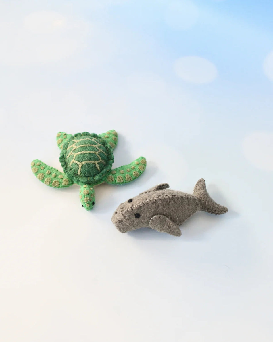 Tara Treasures Waru and Dhangal â€“ Sea Turtle & Dugong Finger Puppets Set