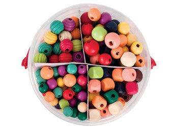 Wooden Beads Assorted Tub 575g