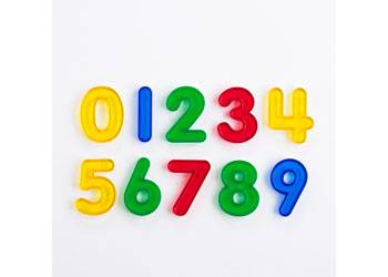 Transparent Numbers 5cm 10pc