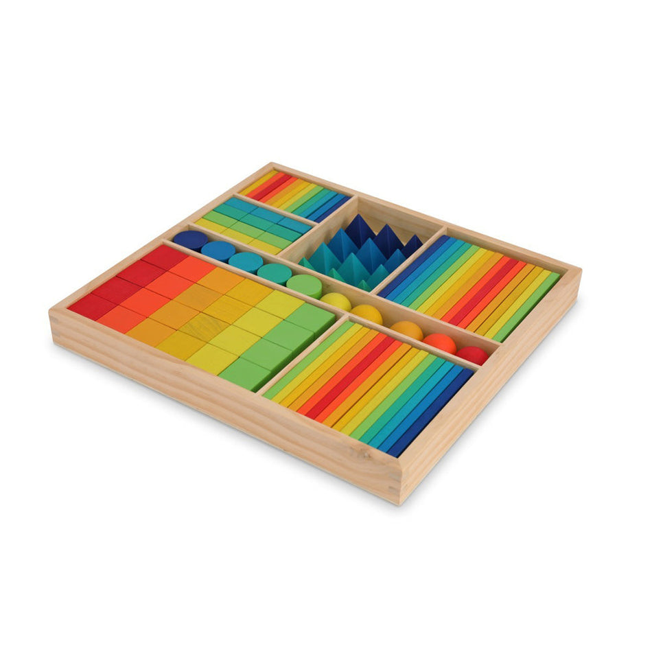 Kinderfeets Mixed Block Tray Rainbow