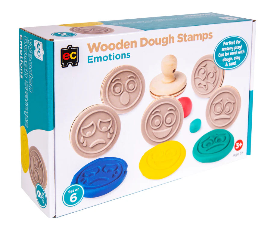Wood Dough Stamps Set 6 - Emotions