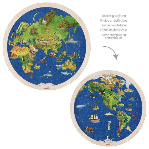 Goki Circular Puzzle Earth