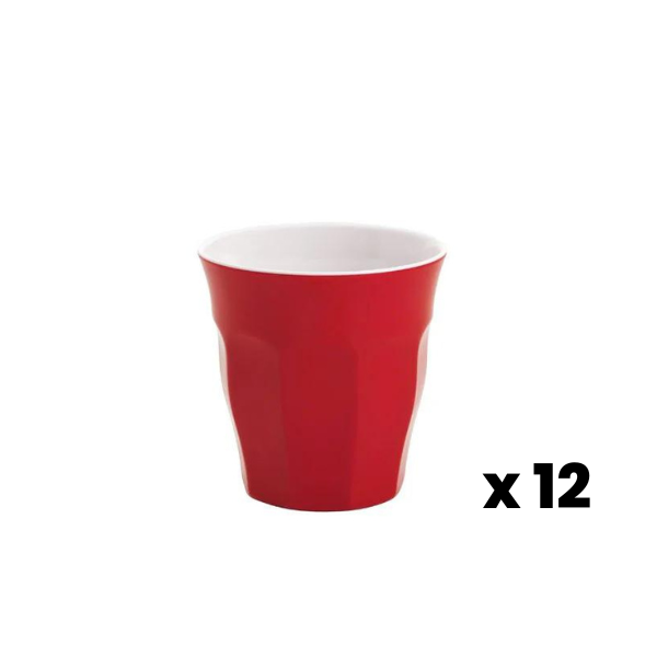 JAB Melamine Espresso Cup Red 200ml 12pk