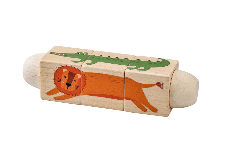 Kaper Kidz Wood Twist Puzzle Block Jungle