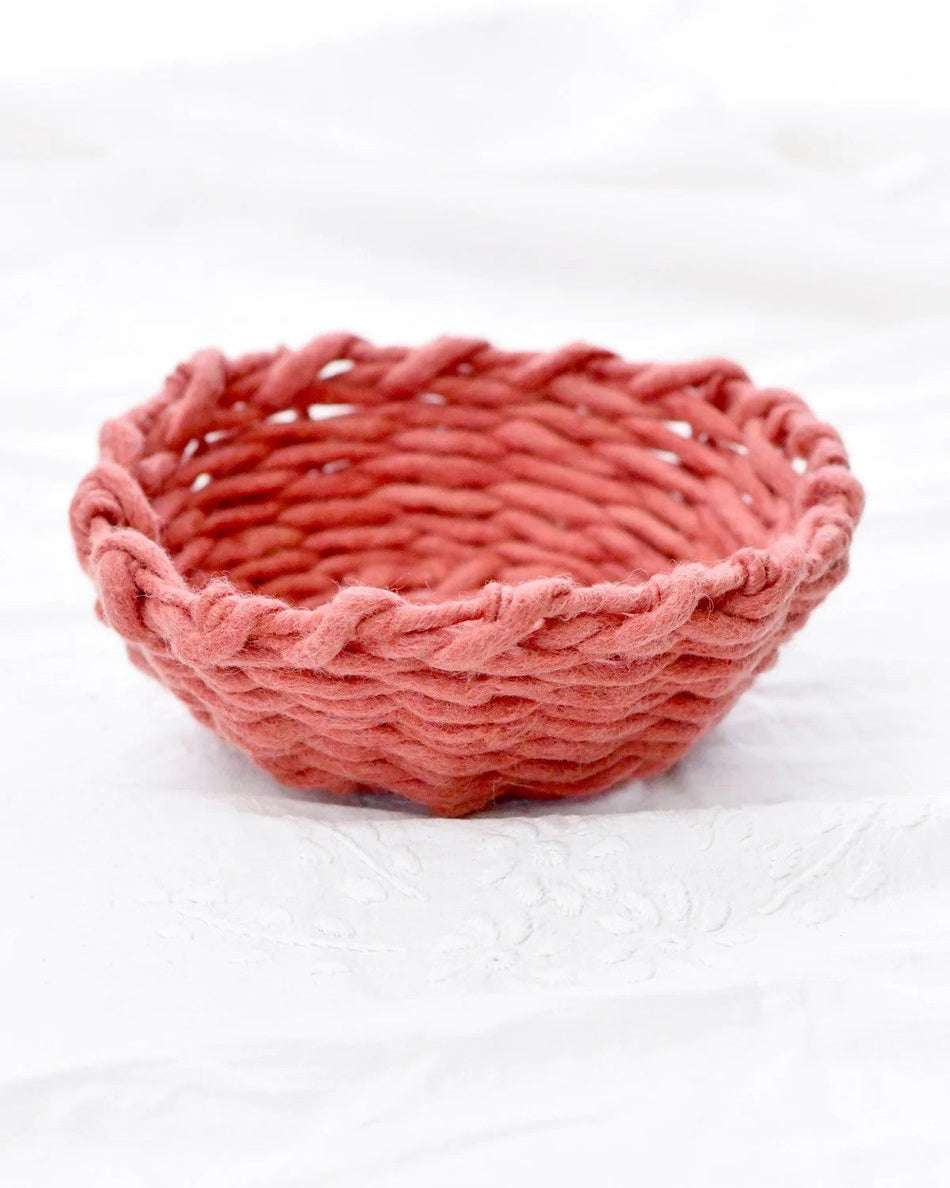 Tara Treasures Felt Weave Basket - Sienna