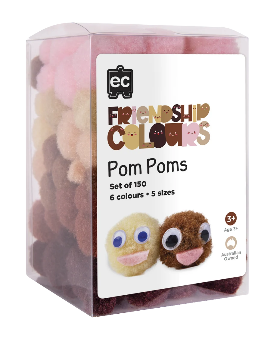 Friendship Colours Pom Poms 150pc