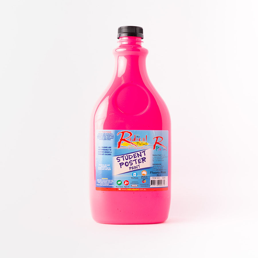 Student Fluorescent Poster Paint  Pink 2Lt