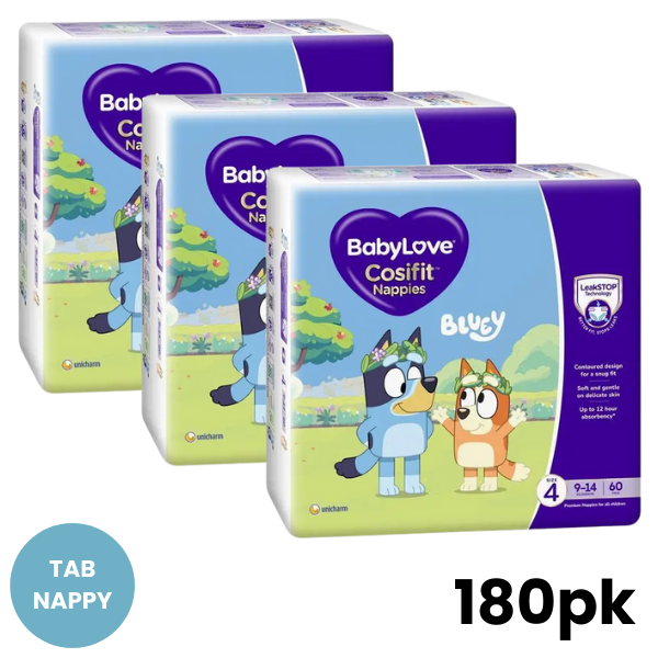 BabyLove Cosifit Nappies Size 4 Toddler  (9-14kg) 180pk