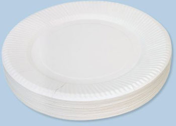 White Paper Plates 23cm 50pk