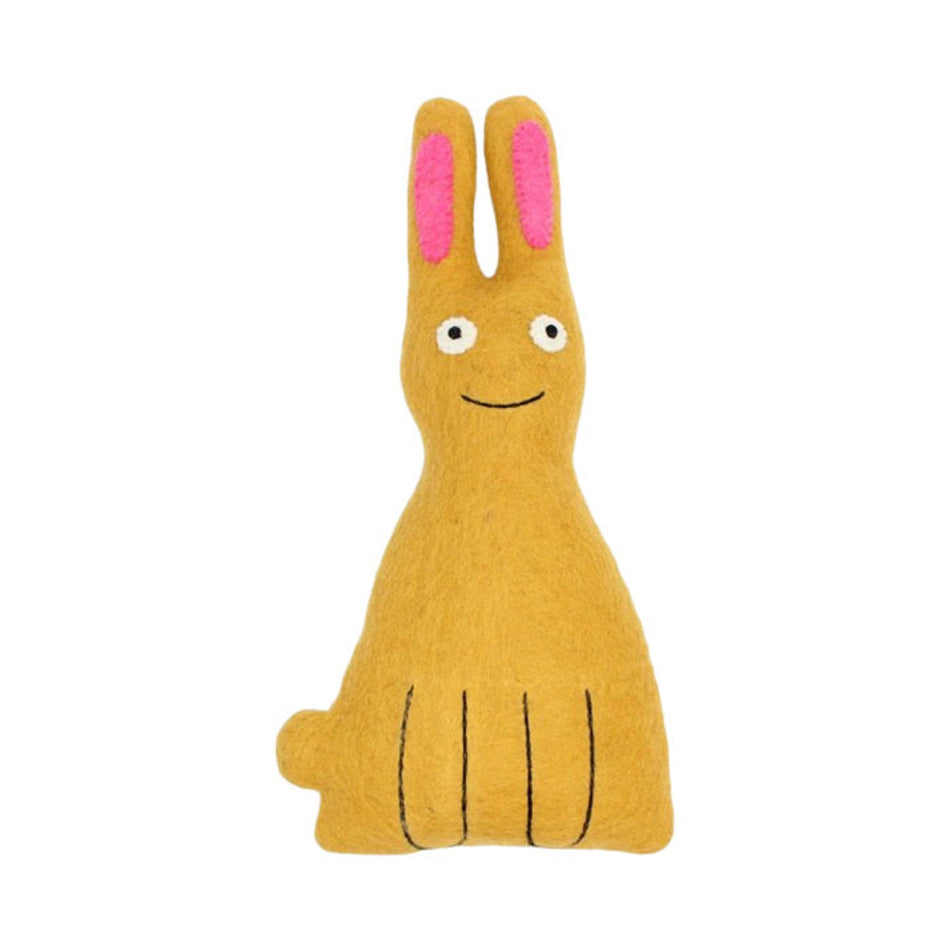 Papoose Bunny Cushion Yellow