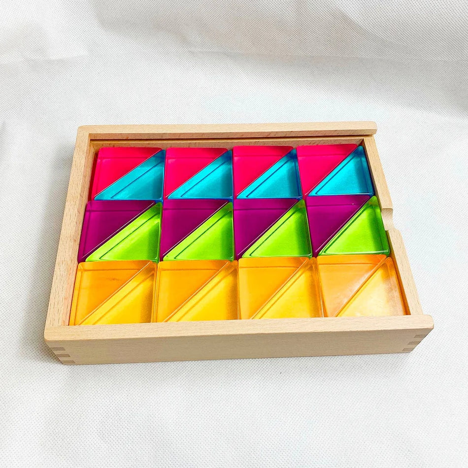 Papoose Lucite Large Triangles 24pc