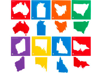 Stencils Australia Maps Set 8